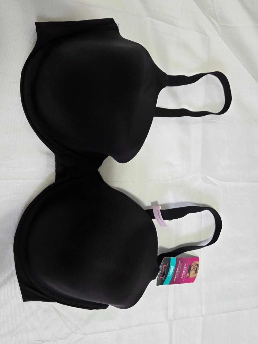 Maidenform Black 42D silky T-Shirt smartzone bra convertible straps